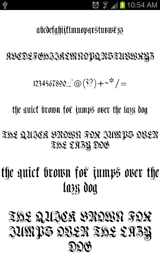 Gothic Fonts Message Maker Screen 2