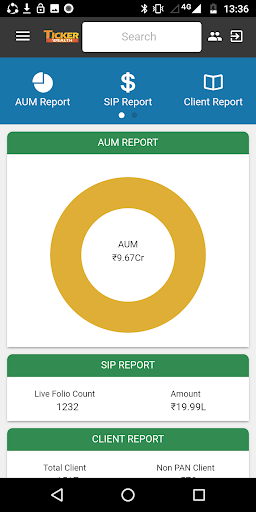 Ticker Wealth Advisor Screen 2