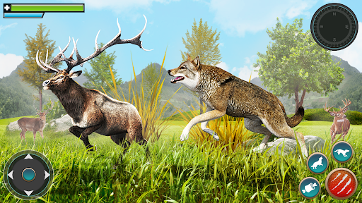 Android application Wild Wolf Games: Animal Sim 3D screenshort