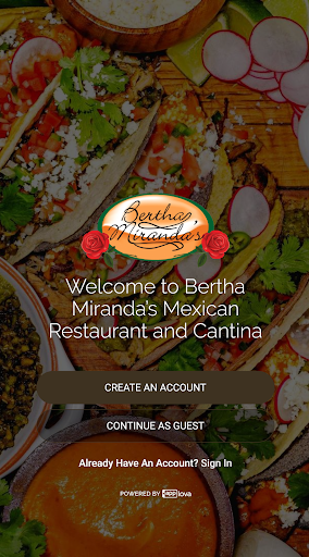 Android application Bertha Miranda’s Restaurant screenshort