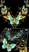 screenshot of Vintage Golden Butterfly Keyboard Theme