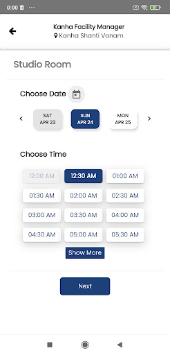 Kanha Facility Manager Screen 3