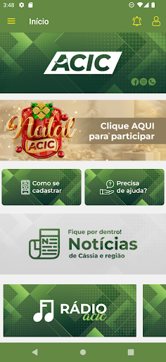 Android application ACIC Cássia screenshort