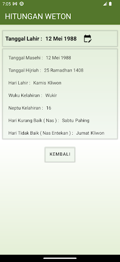 Hitungan Weton Jawa Kuno Screen 3