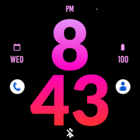 Big Rose Pink Watch Face screenshot 4