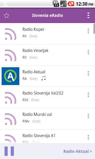 Android application Slovenia Radio screenshort