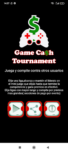 Android application Game Cash Tournament screenshort