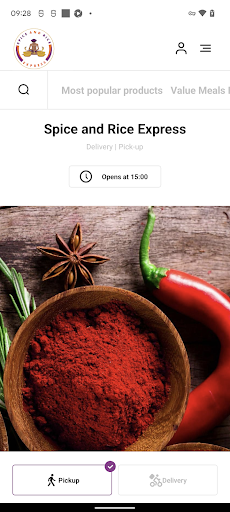 Android application Spice and Rice Express Dublin screenshort