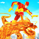 Cover Image of 下载 Flying Police Robot Fire Hero: Gangster Crime City 30 APK