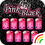 Cover Image of Baixar Tema de teclado rosa preto  APK