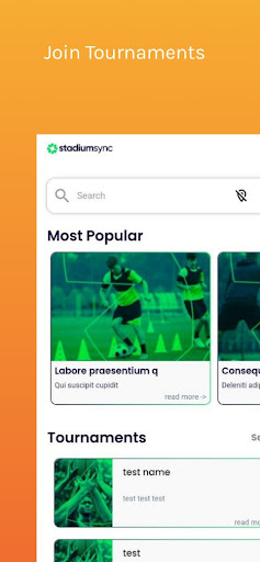 Android application Stadiums Sync screenshort