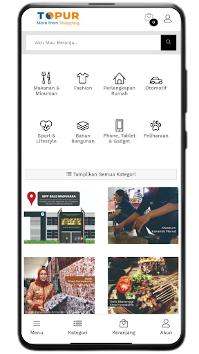 Android application TOPUR screenshort