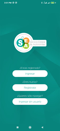 Android application SEA Móvil screenshort