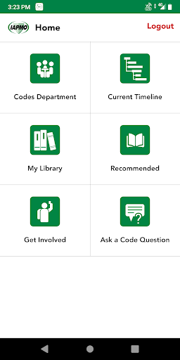 Android application IAPMO Codes screenshort