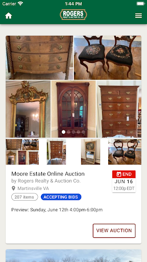 Rogers Auction Group Screen 3