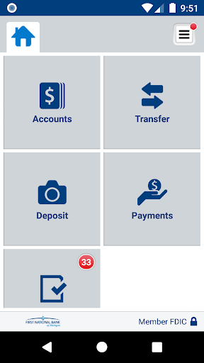 FNBMichigan Mobile Bus Banking Screen 3