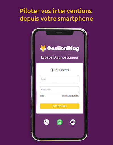 Android application GestionDiag screenshort