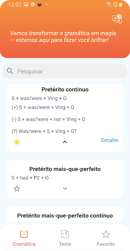 Visualização do aplicativo
