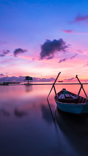 Android application purple night sky wallpaper screenshort
