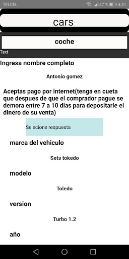 Android application coyote publica screenshort