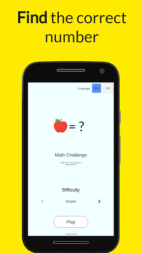 Android application Math Challenge screenshort