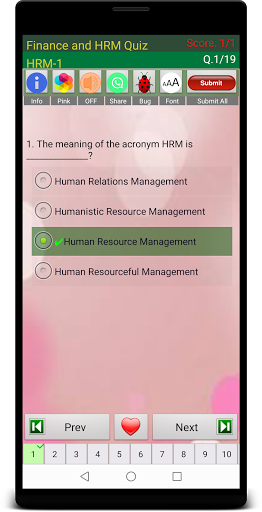 Finance and HRM Quiz