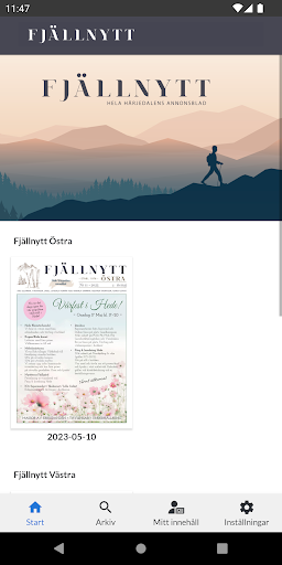 Android application Fjällnytt screenshort
