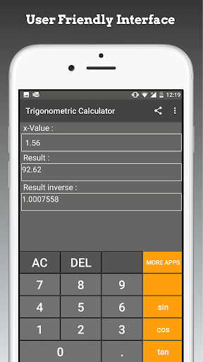 Screenshot of Trigonometric Calculator