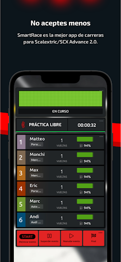 SmartRace Scalextric Advance Captura de Pantalla de la Aplicación Android 2