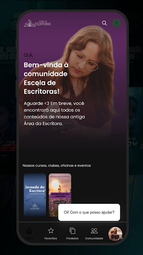 Android application Escola de Escritoras screenshort
