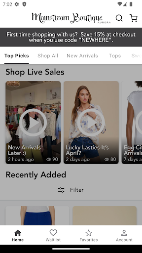 Android application Mainstream Boutique Of Aurora screenshort