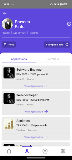 Zaajira: Job Search App Screen 2