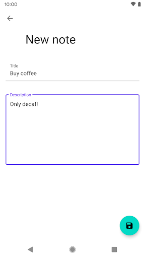 Simple Notepad Screen 2