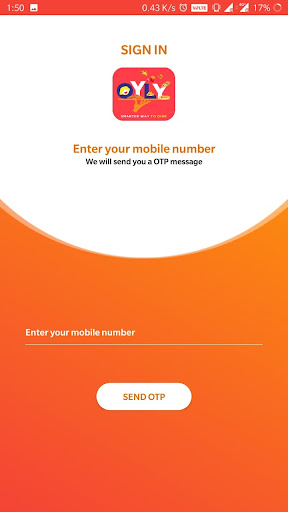 Android application Demo OYLY for Merchants screenshort