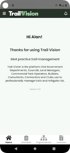 Android application Trail Vision screenshort