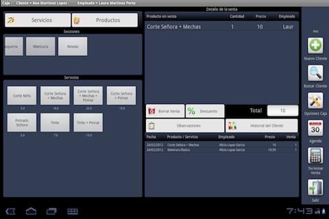 TPV-POS Hairdresser Peluqueria Screen 2