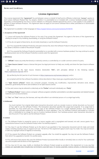 Screenshot of Lenovo Universal Device Client