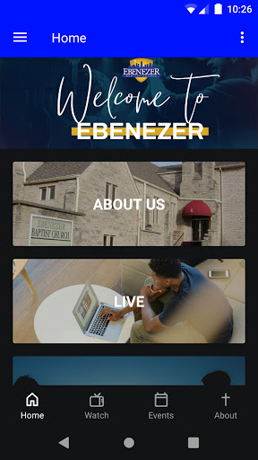 Android application Ebenezer Baptist Church - INDY screenshort