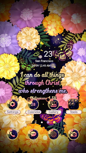 Flower with Quote - Wallpaper Screenshot