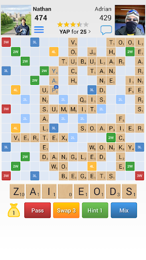 Android application Word Nation Crossword Friends screenshort