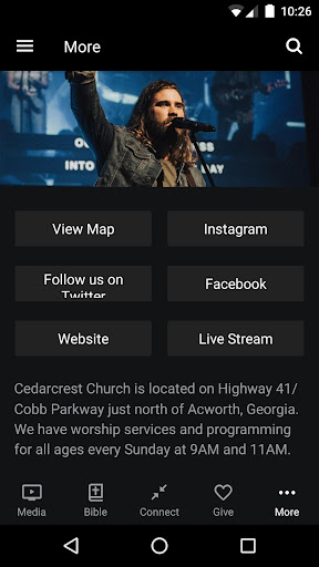 Screenshot of Cedarcrest Church