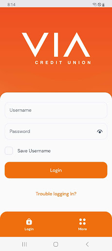 Android application Via Credit Union screenshort