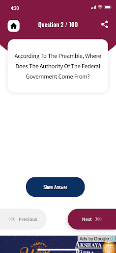 US Citizenship Test Prep Screen 3