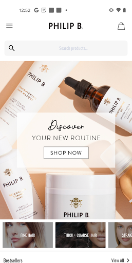 Android application Philip B. Botanicals screenshort