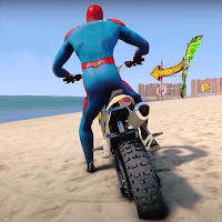 Superhero Tricky Bike Racing