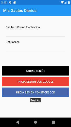 Android application Mis Gastos Del Dia screenshort