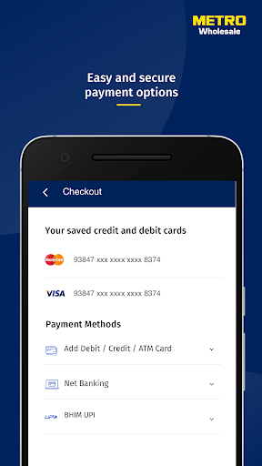 Metro Wholesale B2B Shopping Screen 3