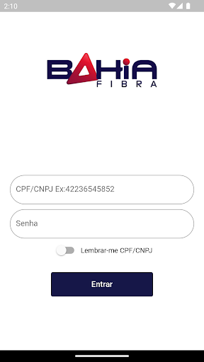 Android application BAHIA FIBRA screenshort