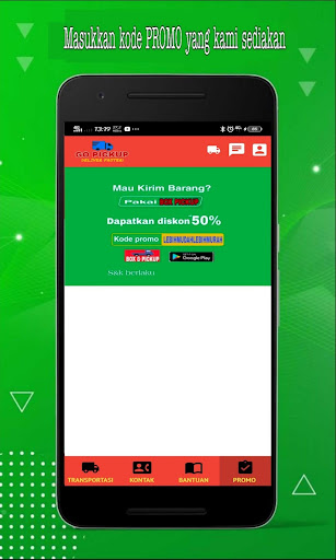 Android application Box pickup - Jasa Angkutan bar screenshort