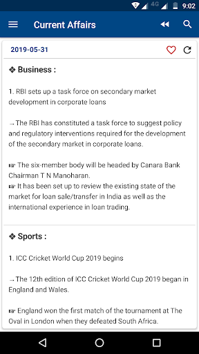 Current Affairs - Daily Events Screen 2